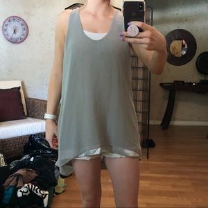 Gray Sheer/T-shirt Tank